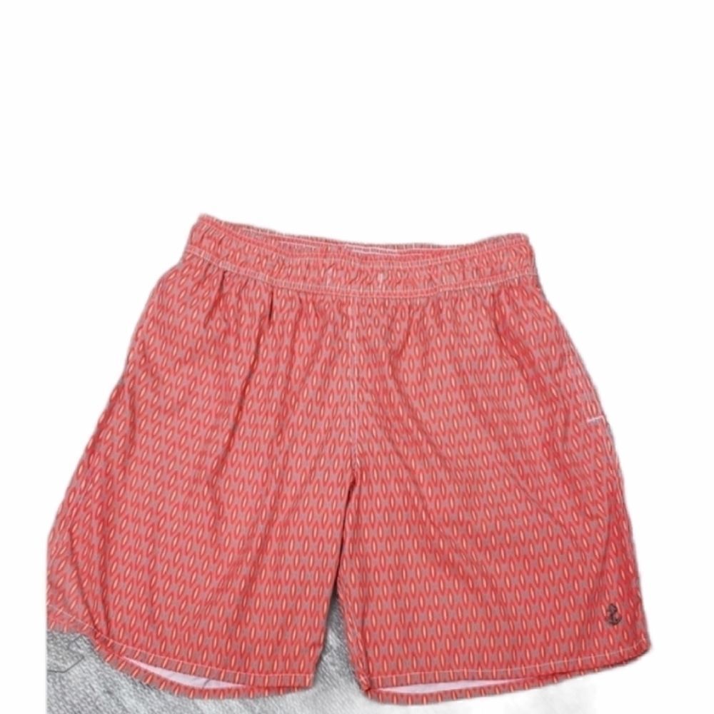 RETROMARINE CORAL/TEAL SWIM TRUNKS, SIZE XL